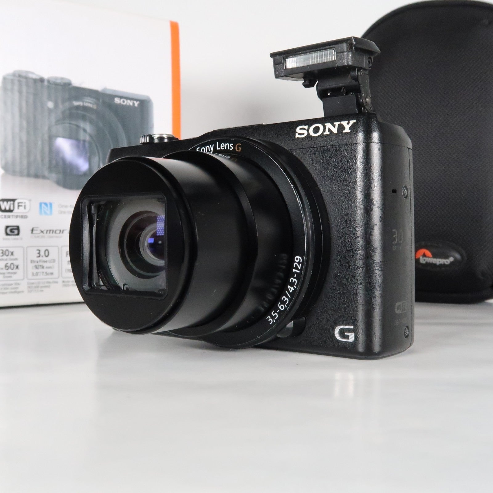 Sony CyberShot DSC-HX60V 20.4MP Digital Camera – Boxed, with Case &amp; 32GB SD Card